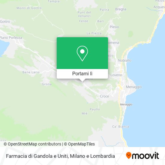 Mappa Farmacia di Gandola e Uniti