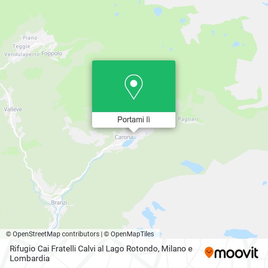 Mappa Rifugio Cai Fratelli Calvi al Lago Rotondo