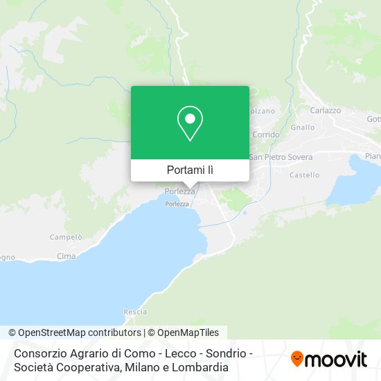 Mappa Consorzio Agrario di Como - Lecco - Sondrio - Società Cooperativa