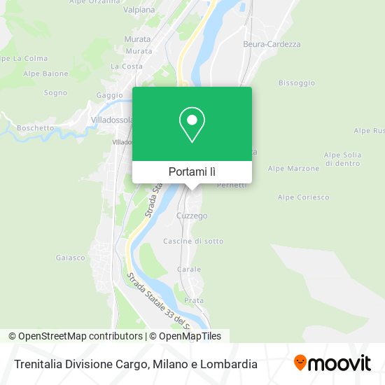 Mappa Trenitalia Divisione Cargo