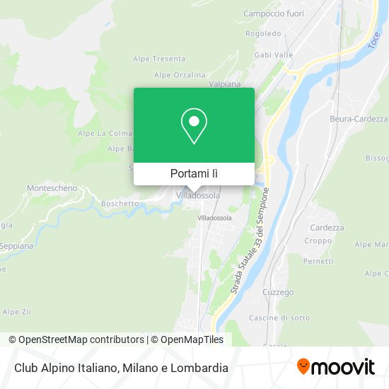 Mappa Club Alpino Italiano