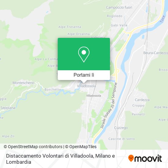 Mappa Distaccamento Volontari di Villadoola