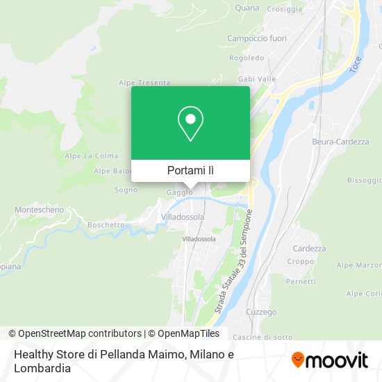 Mappa Healthy Store di Pellanda Maimo