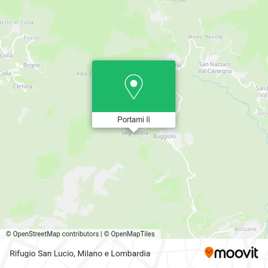 Mappa Rifugio San Lucio