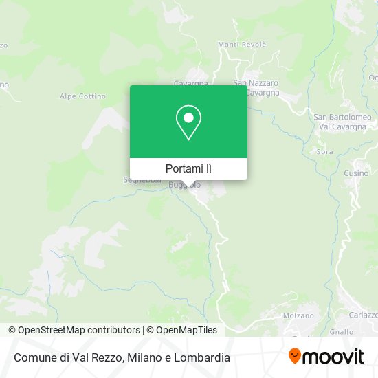 Mappa Comune di Val Rezzo