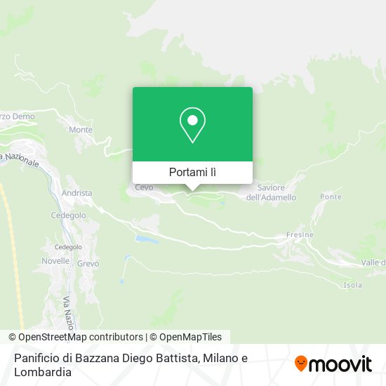 Mappa Panificio di Bazzana Diego Battista