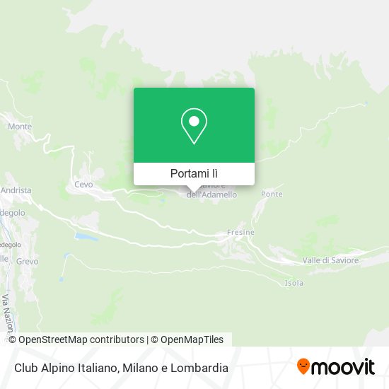 Mappa Club Alpino Italiano