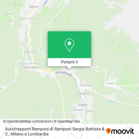 Mappa Autotrasporti Ramponi di Ramponi Sergio Battista & C.