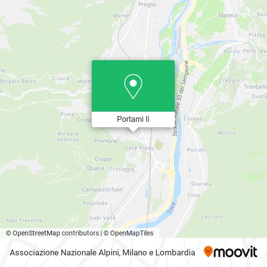 Mappa Associazione Nazionale Alpini