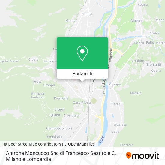 Mappa Antrona Moncucco Snc di Francesco Sestito e C