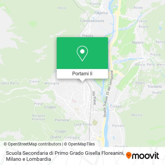 Mappa Scuola Secondaria di Primo Grado Gisella Floreanini