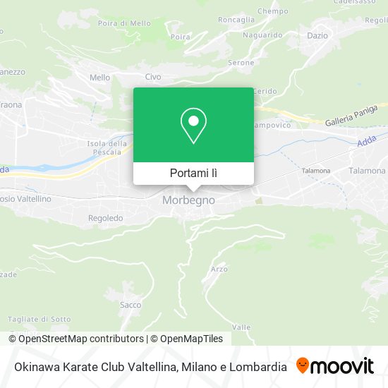 Mappa Okinawa Karate Club Valtellina