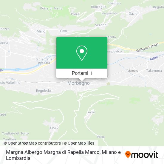 Mappa Margna Albergo Margna di Rapella Marco