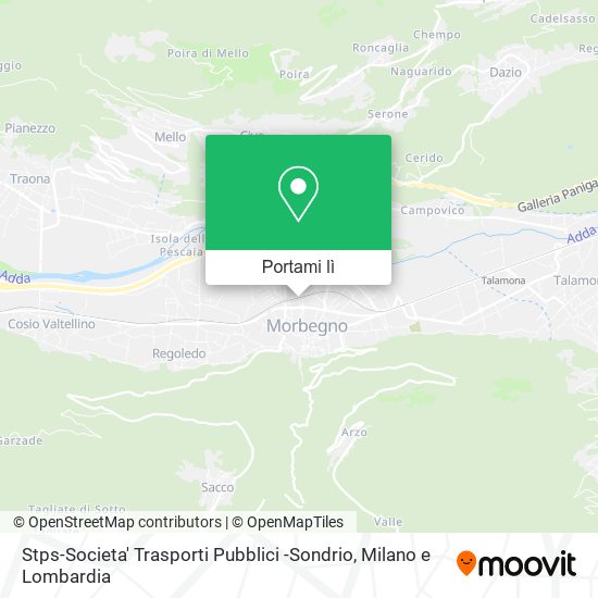 Mappa Stps-Societa' Trasporti Pubblici -Sondrio