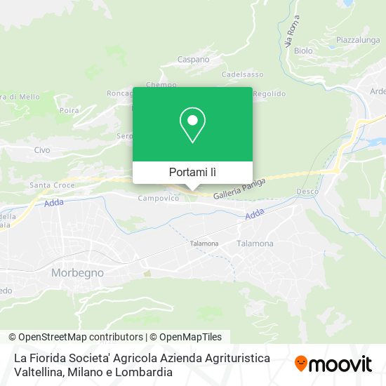 Mappa La Fiorida Societa' Agricola Azienda Agrituristica Valtellina