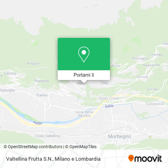 Mappa Valtellina Frutta S.N.