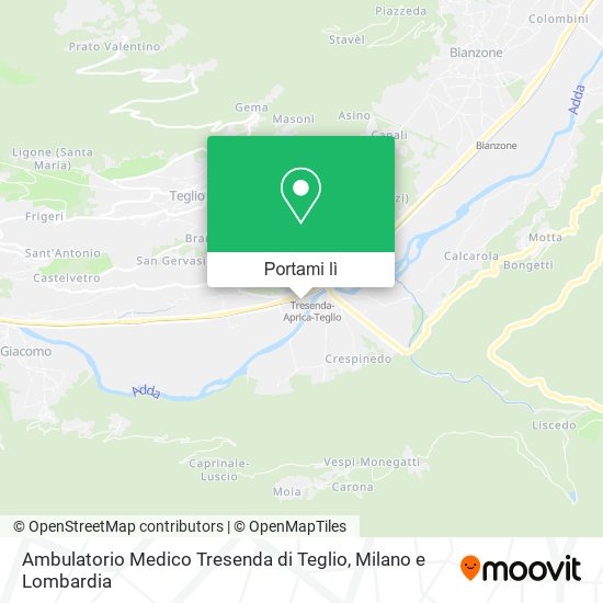 Mappa Ambulatorio Medico Tresenda di Teglio