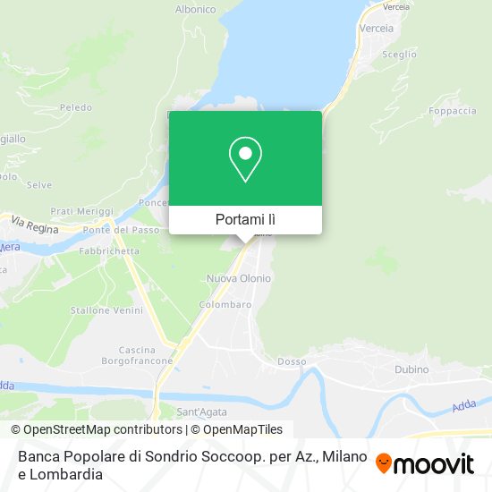 Mappa Banca Popolare di Sondrio Soccoop. per Az.