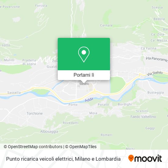 Mappa Punto ricarica veicoli elettrici