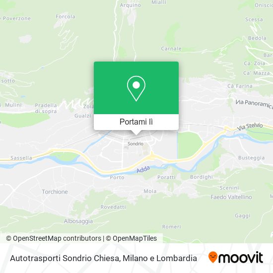 Mappa Autotrasporti Sondrio Chiesa