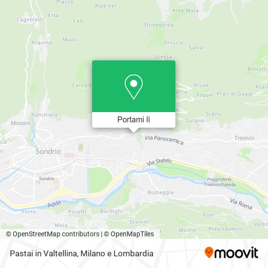 Mappa Pastai in Valtellina