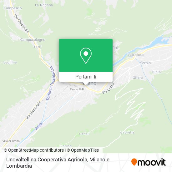 Mappa Unovaltellina Cooperativa Agricola