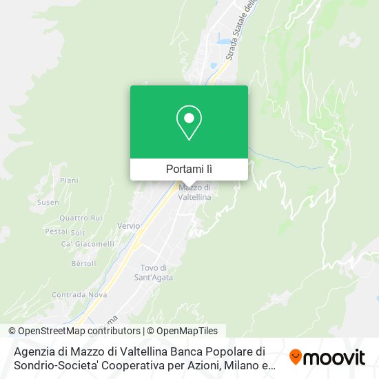 Mappa Agenzia di Mazzo di Valtellina Banca Popolare di Sondrio-Societa' Cooperativa per Azioni