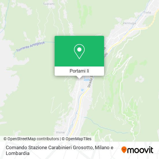 Mappa Comando Stazione Carabinieri Grosotto