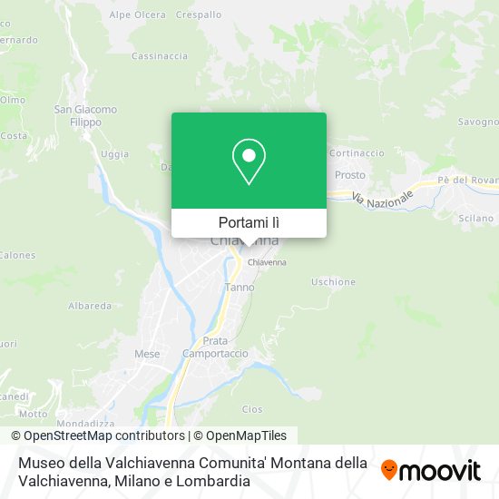 Mappa Museo della Valchiavenna Comunita' Montana della Valchiavenna