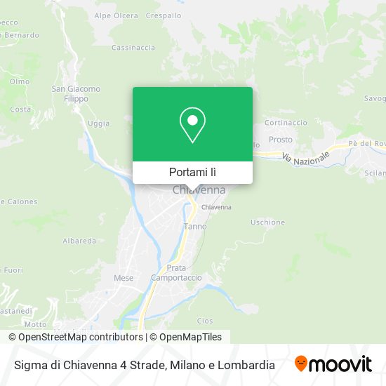 Mappa Sigma di Chiavenna 4 Strade