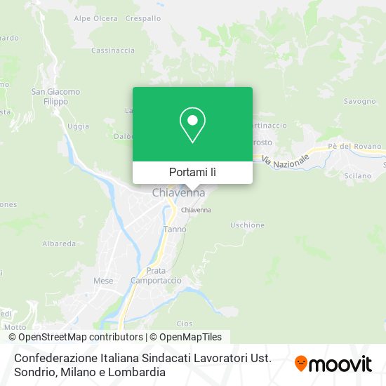 Mappa Confederazione Italiana Sindacati Lavoratori Ust. Sondrio