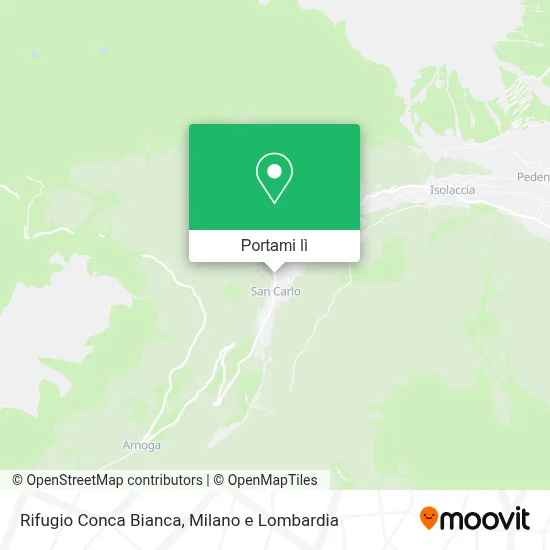 Mappa Rifugio Conca Bianca
