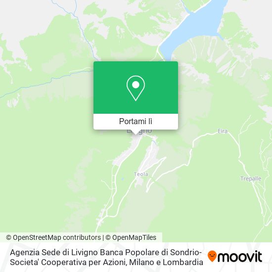 Mappa Agenzia Sede di Livigno Banca Popolare di Sondrio-Societa' Cooperativa per Azioni