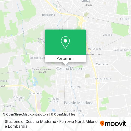 Mappa Stazione di Cesano Maderno - Ferrovie Nord