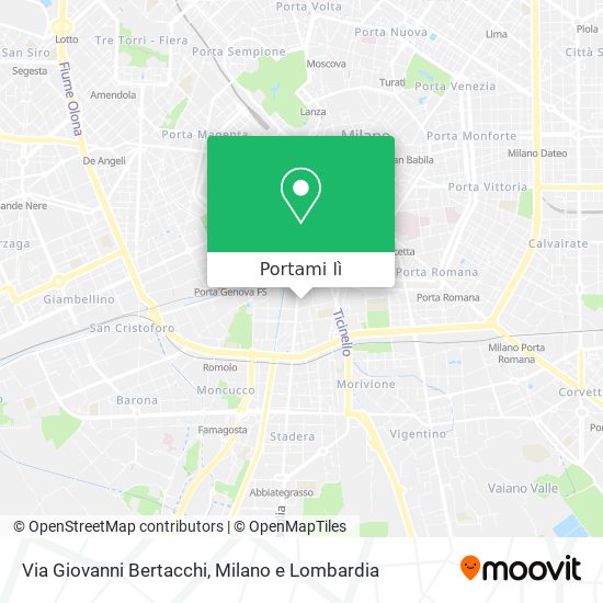 Mappa Via Giovanni Bertacchi