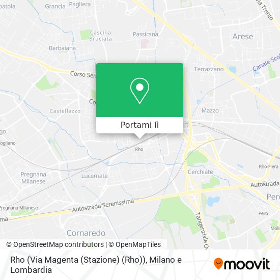 Mappa Rho (Via Magenta (Stazione) (Rho))