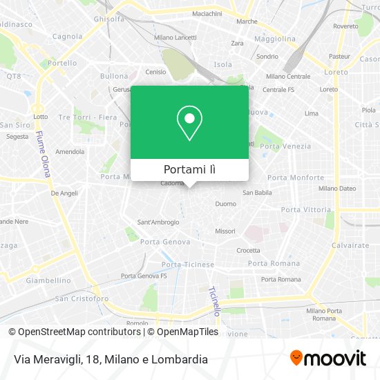 Mappa Via Meravigli, 18