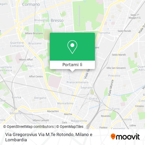 Mappa Via Gregorovius Via M.Te Rotondo