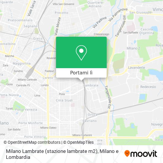 Mappa Milano Lambrate (stazione lambrate m2)