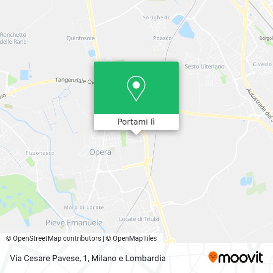 Mappa Via Cesare Pavese, 1