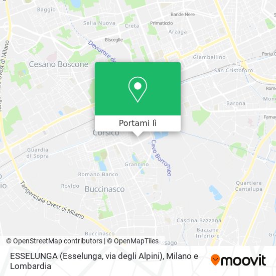 Mappa ESSELUNGA (Esselunga, via degli Alpini)