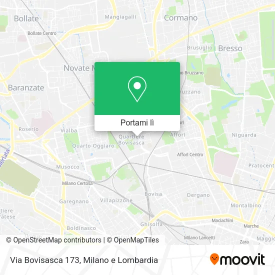 Mappa Via Bovisasca 173