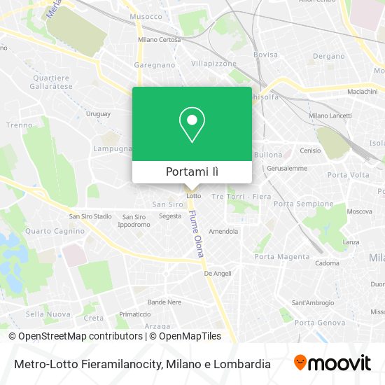 Mappa Metro-Lotto Fieramilanocity