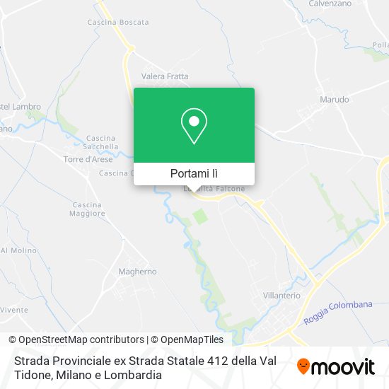 Mappa Strada Provinciale ex Strada Statale 412 della Val Tidone