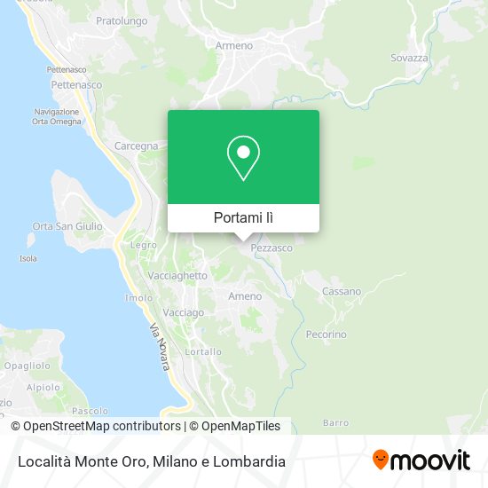 Mappa Località Monte Oro