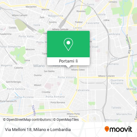 Mappa Via Melloni 18