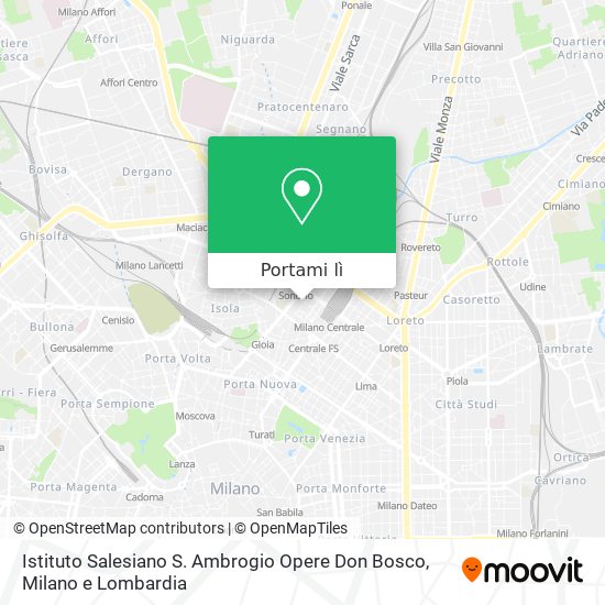 Mappa Istituto Salesiano S. Ambrogio Opere Don Bosco
