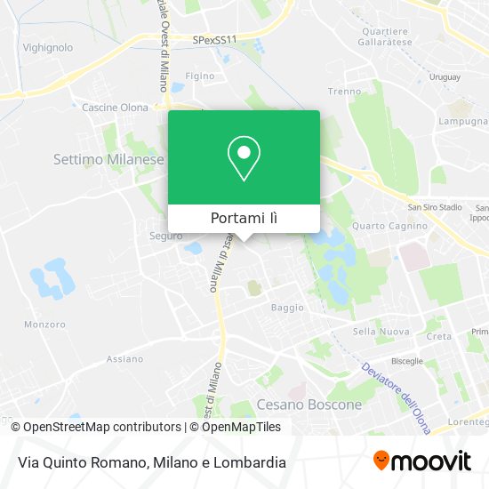 Mappa Via Quinto Romano