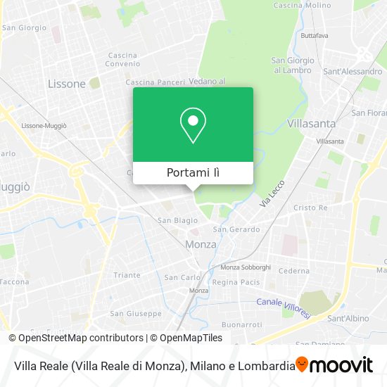 Mappa Villa Reale (Villa Reale di Monza)