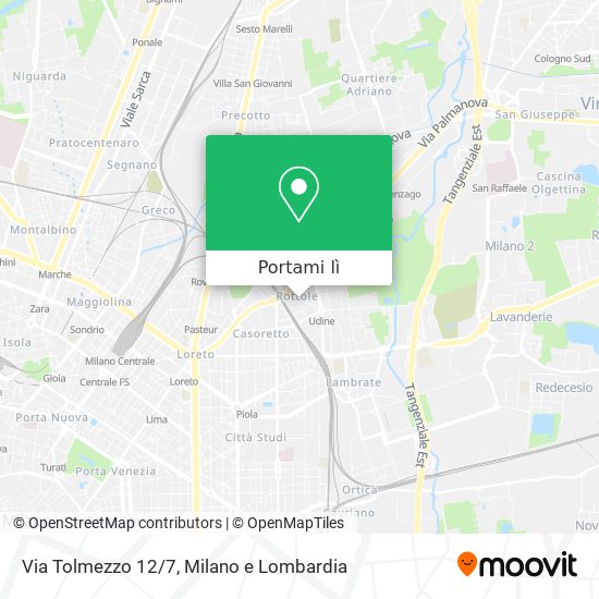 Mappa Via Tolmezzo 12/7